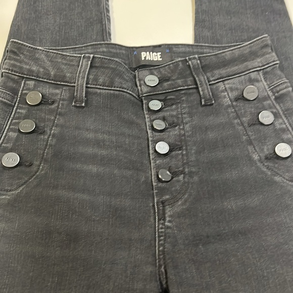 PAIGE - Charcoal Button-Fly Jeans, Emmie skinny - Picture 2 of 6